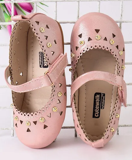 Cute Walk by Babyhug Party Wear Bellies - Pink
