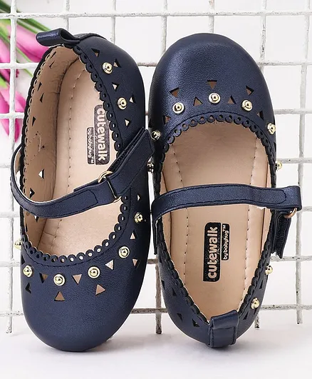 Cute Walk by Babyhug Party Wear Bellies - Navy