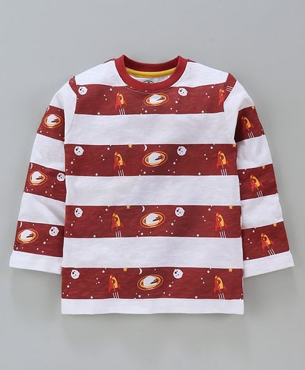 Jus Cubs Galaxy Theme Full Sleeve Tee - Red