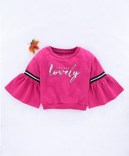 Vitamins Winter Wear Full Sleeves Top Lovely Print - Pink