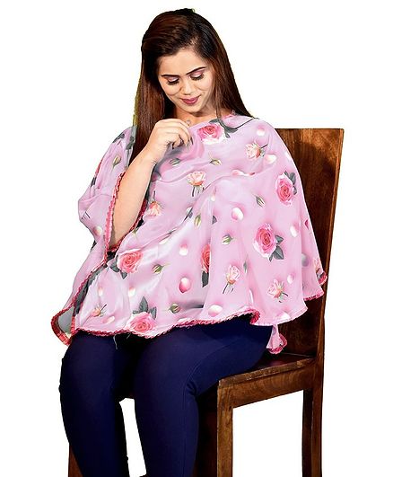 Mum's Caress Pink Roses Premium Feeding Cover - Pink