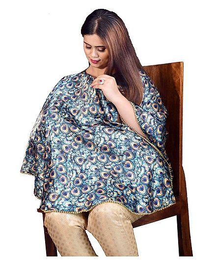 Mum's Caress Premium Feeding Covers Peacock Design - Multicolor
