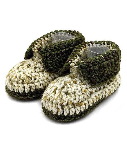 Magic Needles Dual Shaded Booties - Green