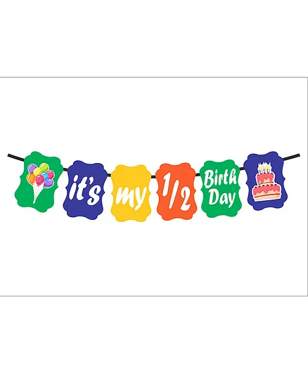 Syga Half Month Birthday Banner - Multicolor
