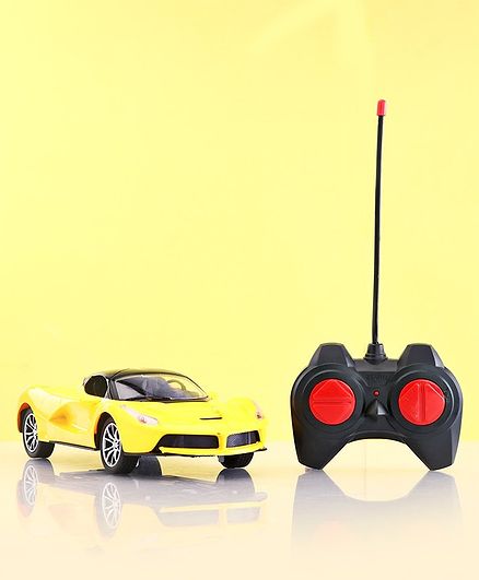 Battery Operated Remote Control Racing Car - Yellow