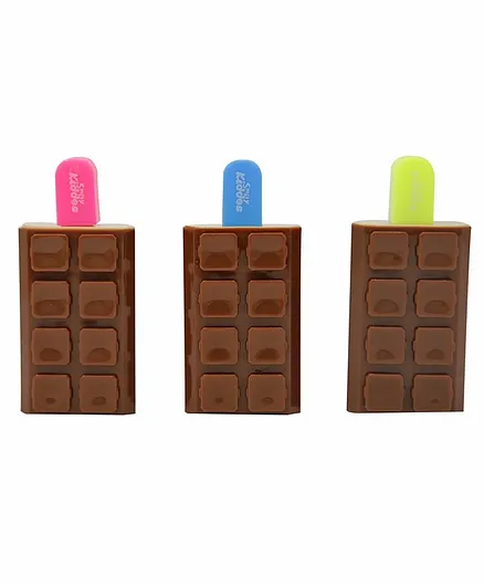 Smilykiddos Chocolate Scented Highlighter Pack Of 3 - Multicolor