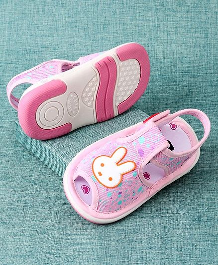 Cute Walk by Babyhug Sandals Bunny Patch - Pink