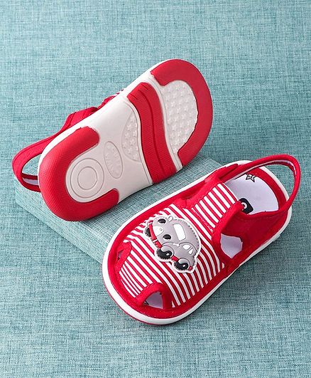 Cute Walk by Babyhug Sandals Car Patch - Red