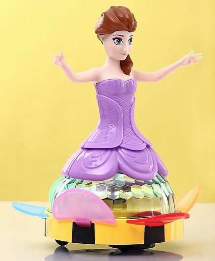 Doll With Music & 4D Lights Purple - Height 22.5 cm