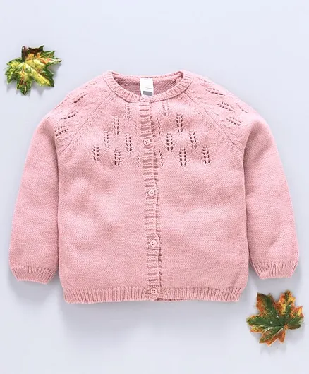 LC Waikiki Solid Full Sleeves Sweater - Pink