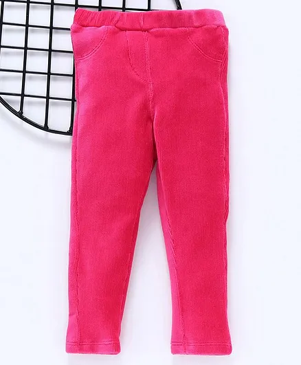 LC Waikiki Solid Full Length Elasticated Pants - Pink