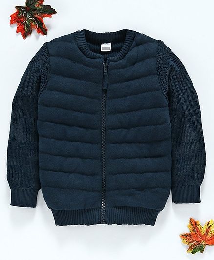 LC Waikiki Solid Full Sleeves Jacket - Blue