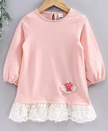 LC Waikiki Lady Buy Patch Full Sleeves Dress - Pink