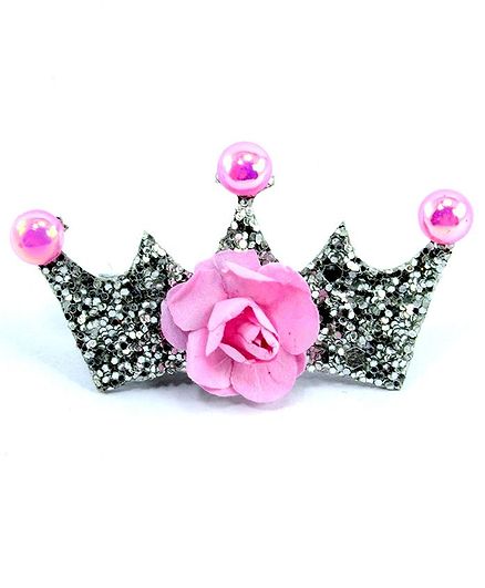 Aye Candy Crown Design Alligator Clip - Silver