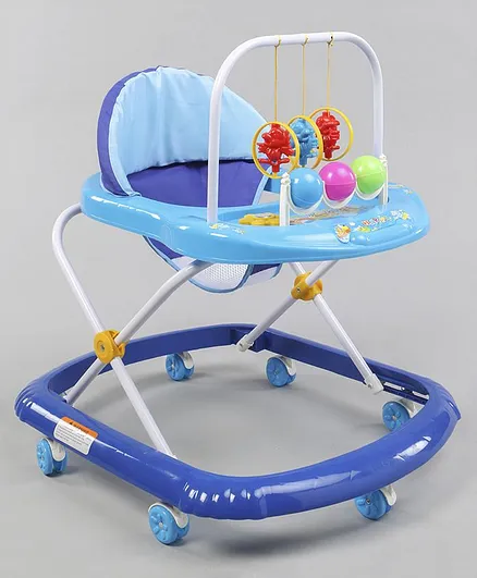Baby Walker With Attached Hanging Toy - Blue