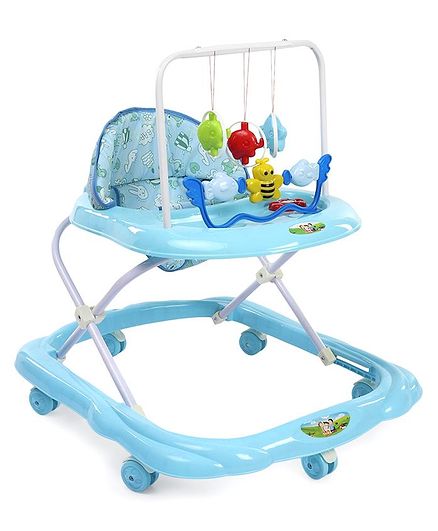 Baby Walker With Attached Hanging Toy - Blue