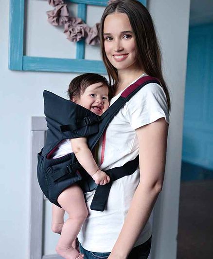 Polka Tots Adjustable Hands-Free 3-In-1 Sling Baby Carrier - Navy Blue