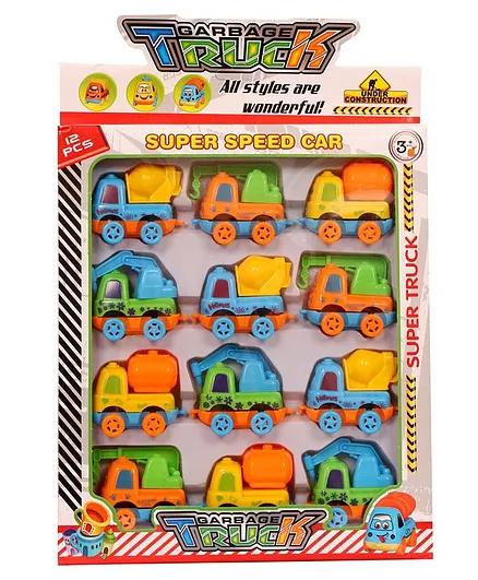 Skylofts Chocozone Construction Vehicles With 4 Style of Cars - Pack of 12
