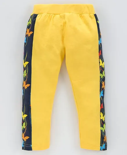 Birthday Girl Ankle Length Leggings Floral Print - Yellow