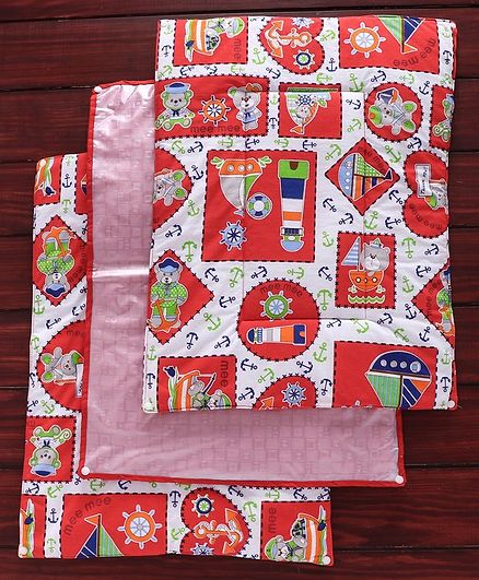 Mee Mee Changing Mat With Three Sheets - Red