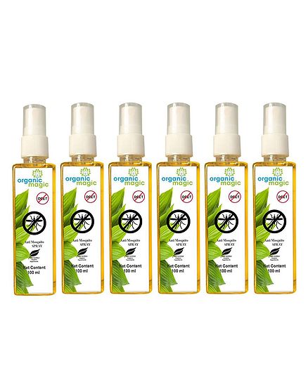 Organic magic Mosquito repellents Spray - Pack of 6