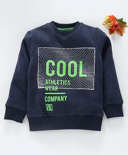 Vitamins Full Sleeves Sweatshirt Cool Print - Navy Blue