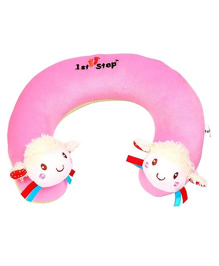 1st Step Doll Faced Neck Support Pillow - Pink