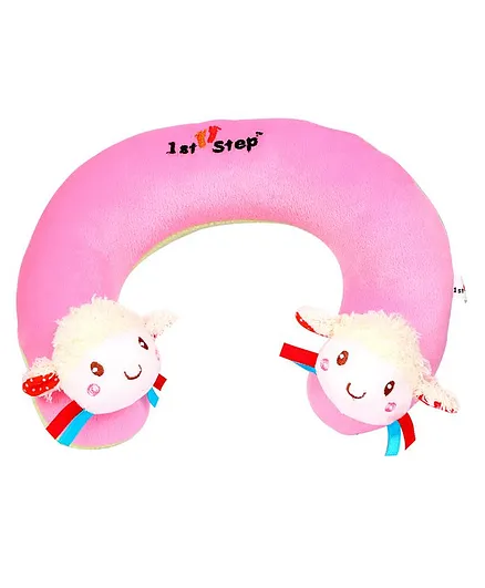 1st Step Doll Faced Neck Support Pillow - Pink
