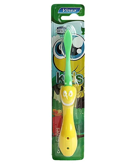 PASSION PETALS Smile Design Foldable Toothbrush - Yellow Green