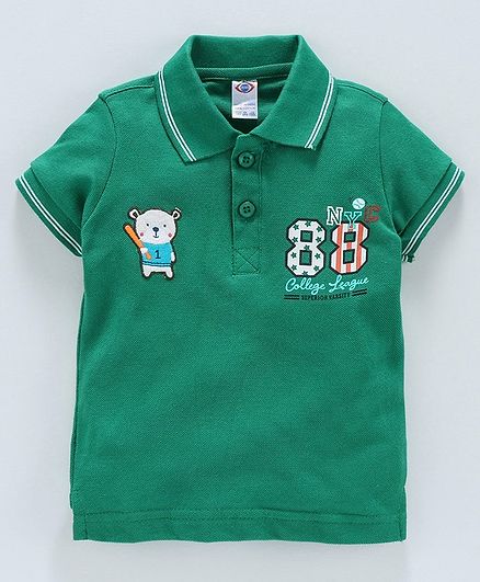 Zero Half Sleeves Tee 88 Print - Green