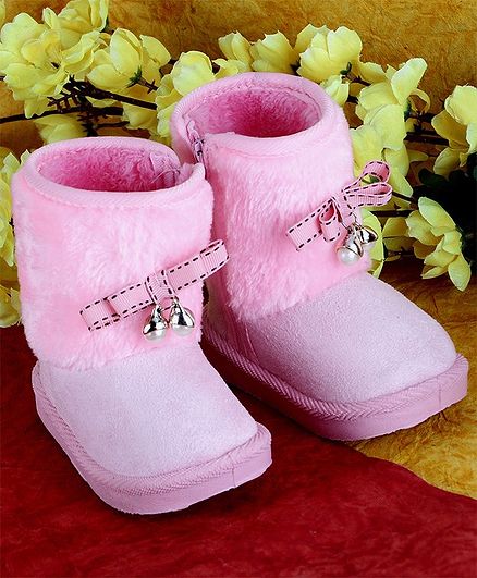 PASSION PETALS Bow Embellished Winter Boots - Pink