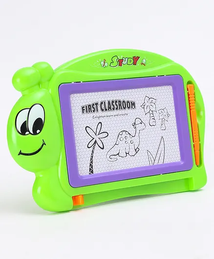 Snail Shaped Writing Board With Pen - Green