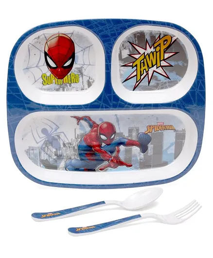 Servewell Feeding set Spider Man Theme Pack of 3 - Blue