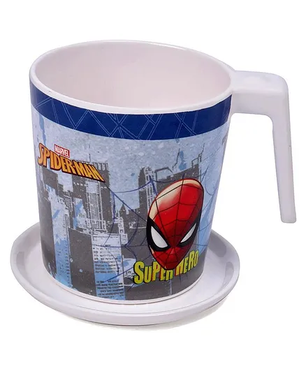 Servewell Spider Man Print Mug and Luna Coaster - Blue