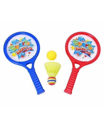 2 in 1 Game Tennis & Badminton Set - Red Blue