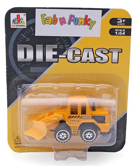 Die Cast Free Wheel Construction Loader - Yellow