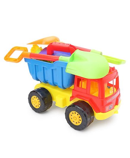 Beach Set With Truck Toy Multicolour - Pack of 10 Pieces