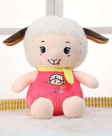 Dimpy Stuff Sitting Lamb Stuff Toy Pink & Cream - Height 40 cm