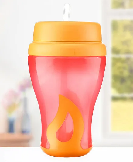 Babyhug Slide straw Sipper - Yellow Red