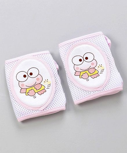 Adjustable Anti-Slip Baby Knee Pad Pack Of 2 - Pink