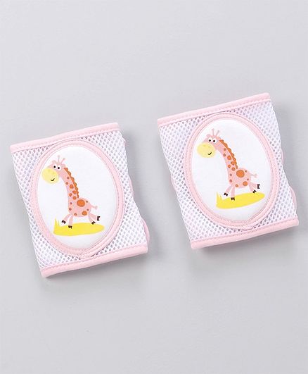 Adjustable Anti-Slip Baby Knee Pad Pack Of 2 - Pink