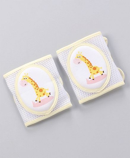 Adjustable Anti-Slip Baby Knee Pad Pack Of 2 - Yellow