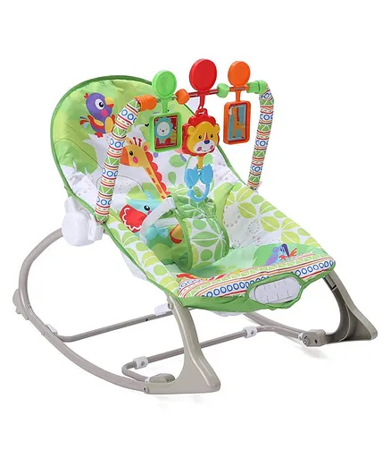 Musical Baby Rocker with Toy Arc - Green