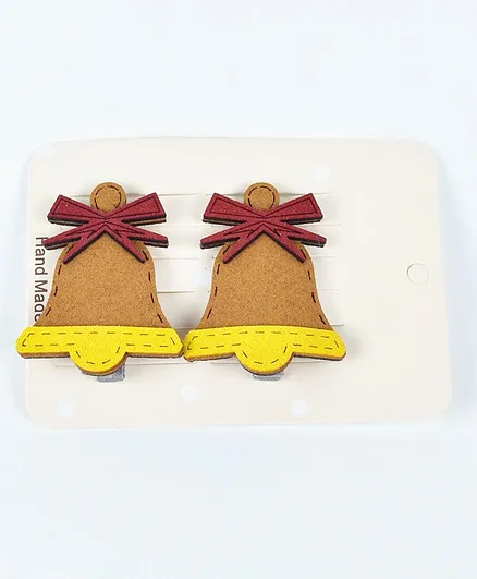 Kidofash Bell Design Hair Clip Set - Brown
