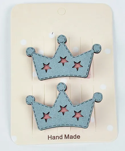Kidofash Crown Design Hair Clip Set - Blue