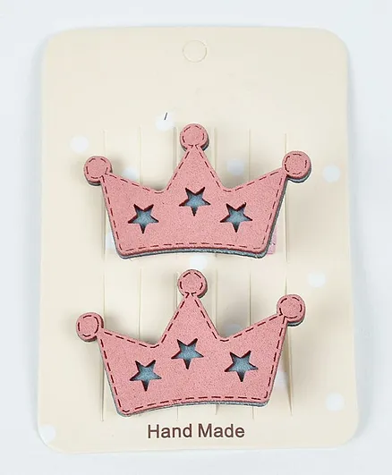 Kidofash Crown Design Hair Clip Set - Pink