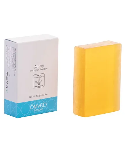 Omved Atulya Lemongrass & Sage Essential Oil Soap -100 gm