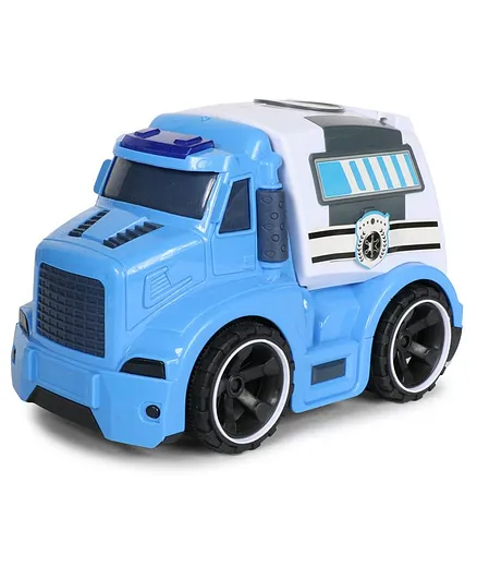 Planet of Toys Friction Powered Police Truck with Light and Sound - Blue