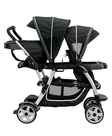Graco Ready To Grow Click Connect Double Stroller - Black