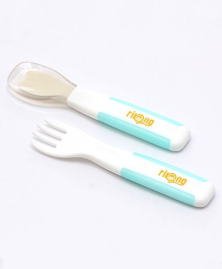 Rikang Learner Fork & Spoon Set - Blue
